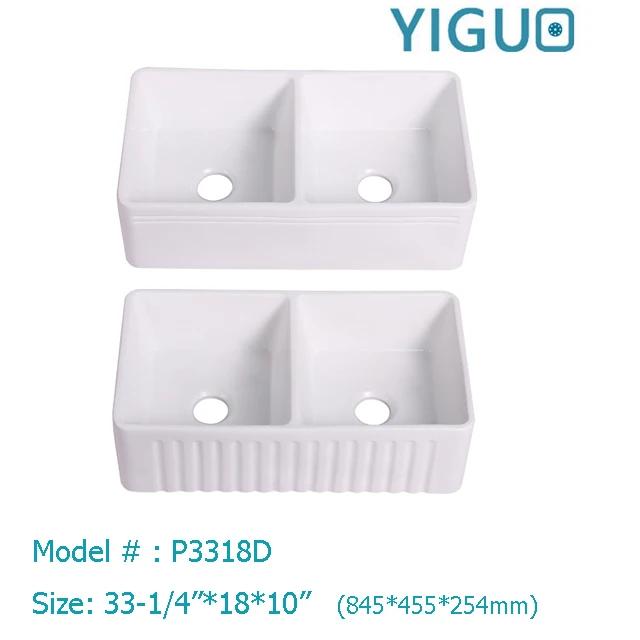 high quality single bowl style and apron front installation type ceramic farmer sink # P3020