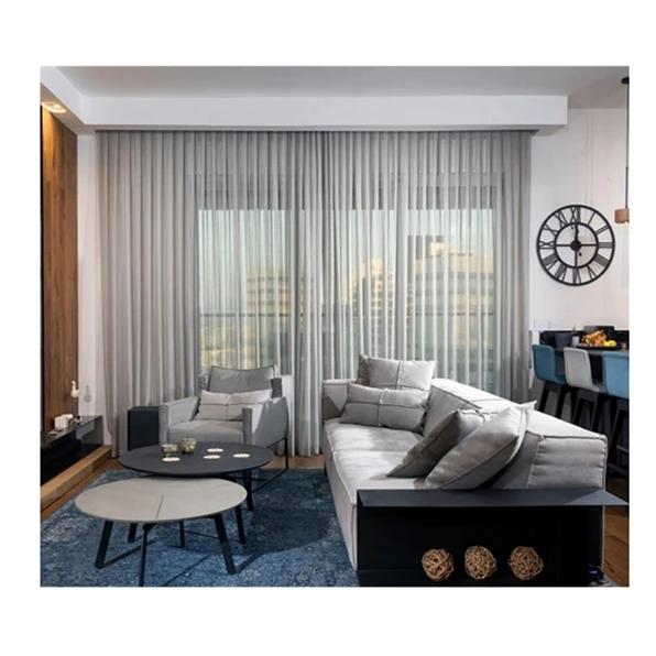 Высокое Качество Пользовательский логотип гостиной Дешевые чистый материал занавеска