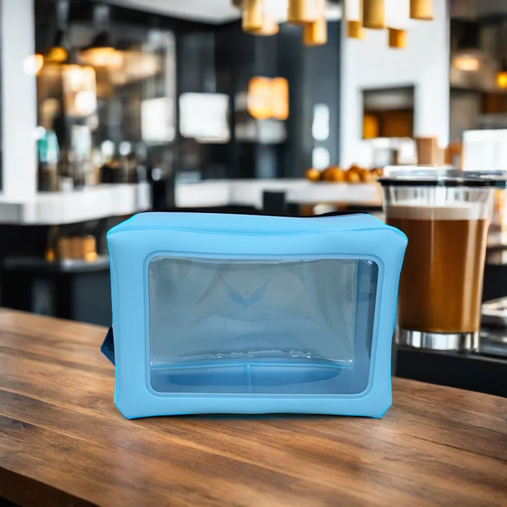 Custom Logo Stand-Up Gift Bags with Clear Window Reusable Resealable Packaging Bags for Industrial Use Printed