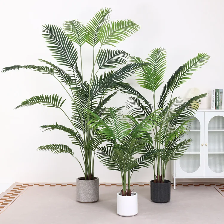 Large Artificial Plants Tropical Palm Tree Leaves Faux Palm Tree Indoor Realistic Plastic Monstera for Home Garden Office Decor