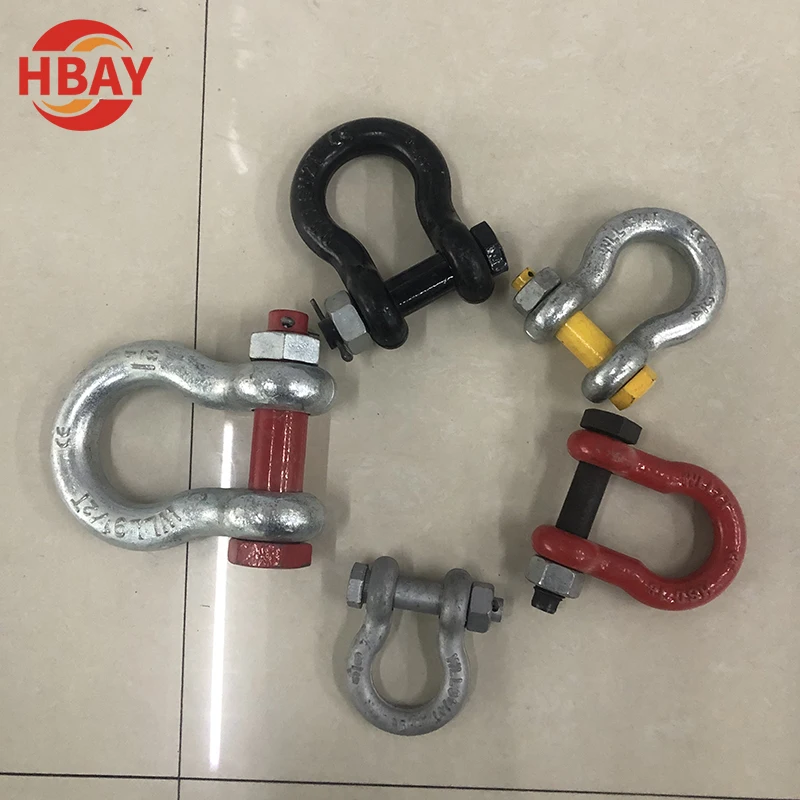 ANYUE Best New Products Of 2024 US Type G2130 Bolt Screw Bow Shackle For Lifting