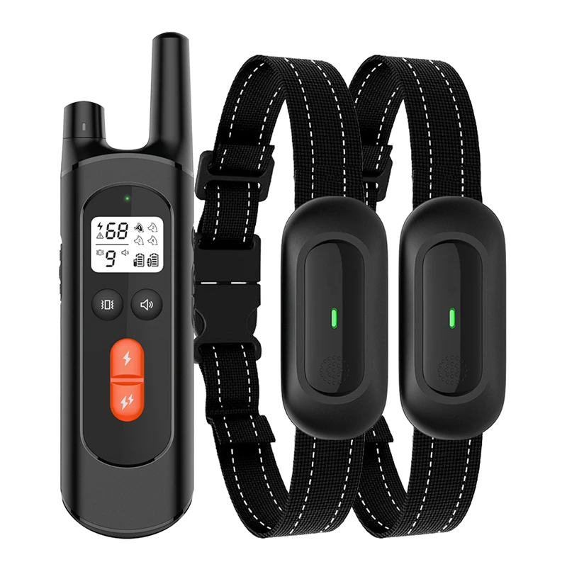 Top Seller Electric Dog Pet Training Collar Rechargeable Waterproof Puppy Remote Anti Bark Collar Shock Vibration