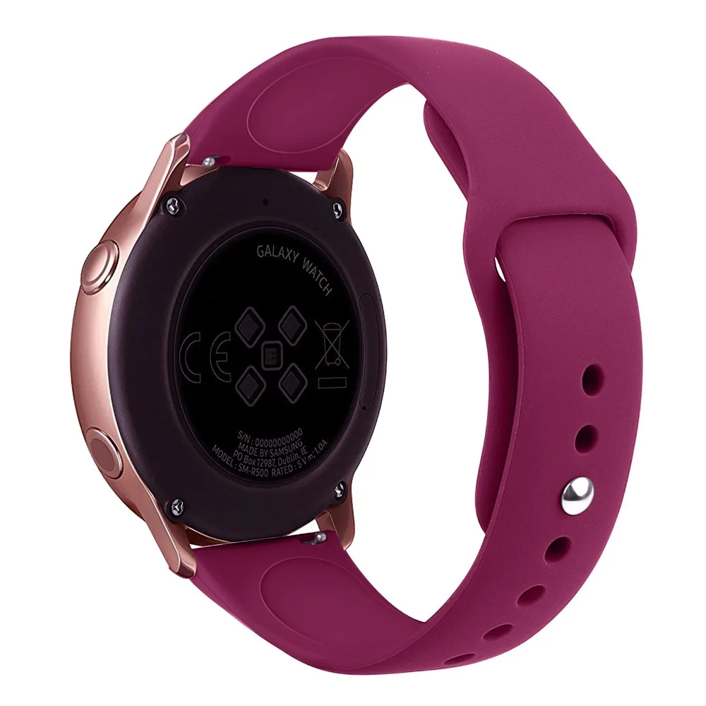 Ремешок силиконовый для Samsung Galaxy watch band, сменный Браслет с уникальной пряжкой, 18 20 22 мм