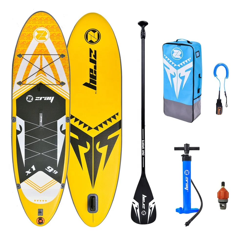 ZRAY X1 37583Stand Up Paddle board All Around X-Rider Inflatable SUP  with dual action pump, paddle, backpack and safety leash