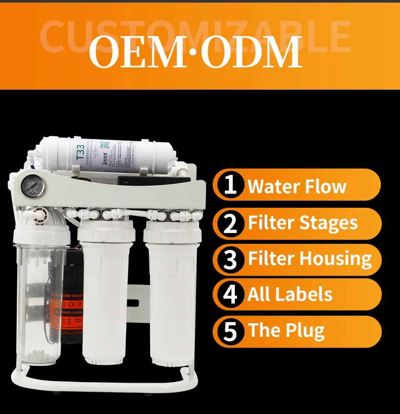 110V 220V alkaline water ionizer machine reverse osmosis 5 6 7 Stages 75GPD 100GPD 400GPD 600GPD UF RO Purifier Water Filter