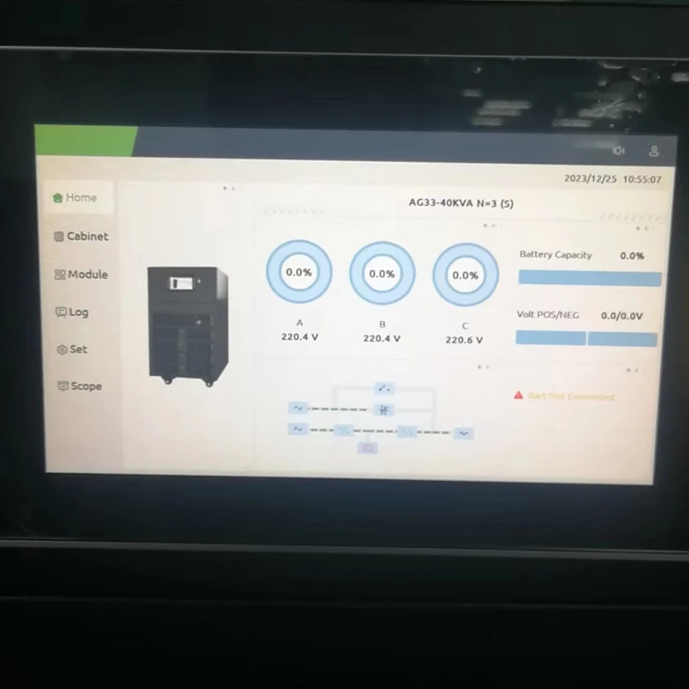 Modular UPS 50KVA 60KVA 90KVA 120KVA 3 Phase 380V 400V High Frequency UPS Inverter