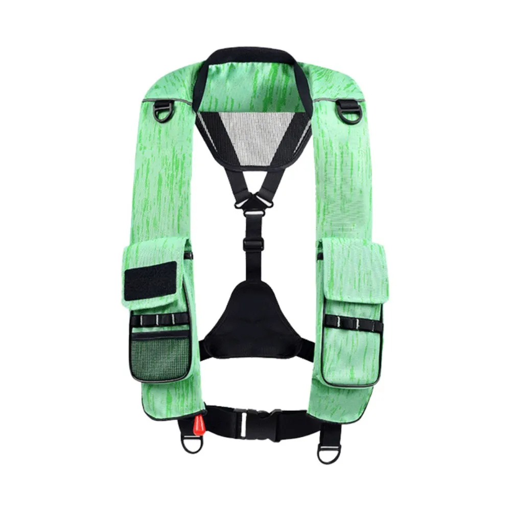 Manufacturer export cheap Oxford water park  Rescue Safety 150N buoyancy  inflatable Life Jacket with Reflective Strip