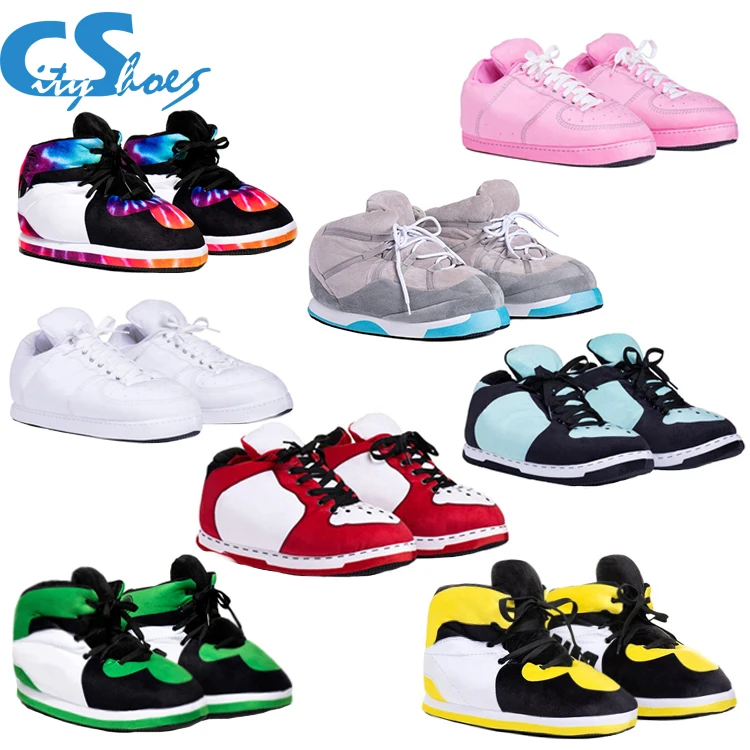 Hot Sale Designs Winter Warm Plush Teenager Unisex Adult Indoor Home Sneaker Slippers