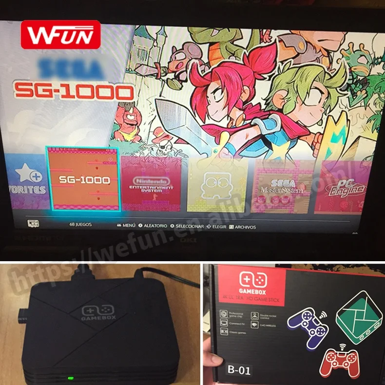  S905L чип Ретро видео juegos consola 4K HD аркадные Wi-Fi Детские 40000 видеоигры с двойным беспроводным