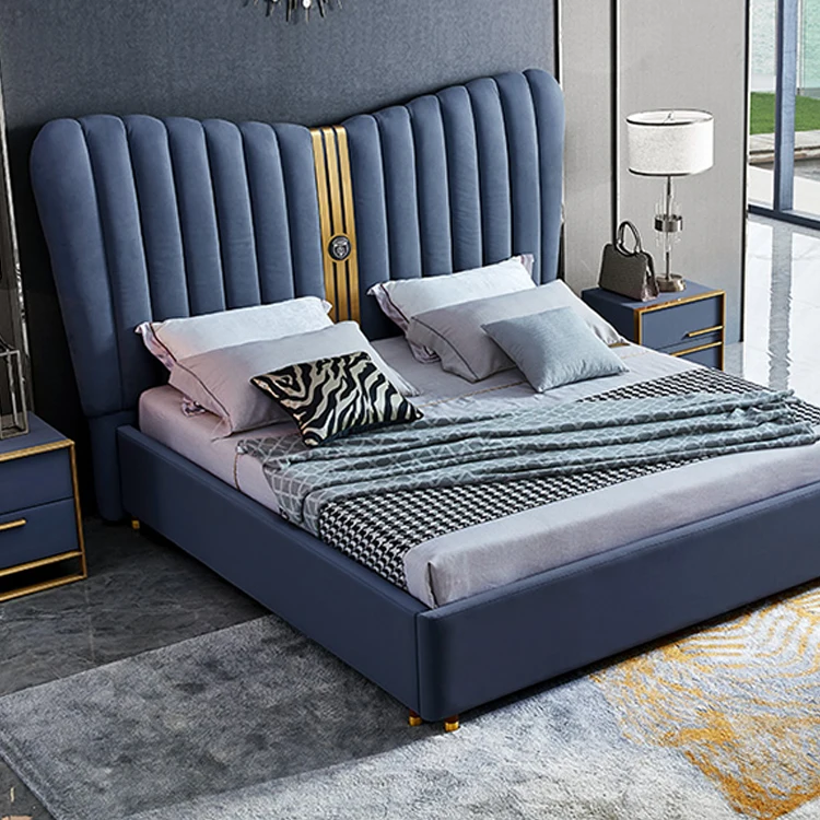 latest hotel bedroom sets furniture storage wooden bed modern luxurious bed frame king size design