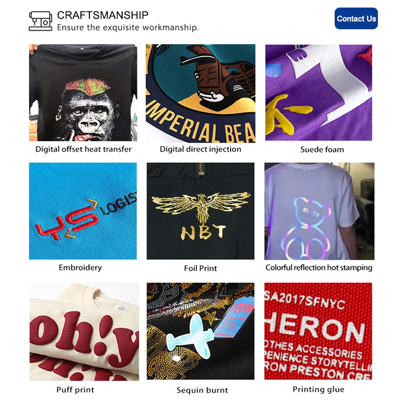 Wholesale Mens 100% cotton Blank Plain tshirt Custom High Quality unisex Black Vintage T-shirt