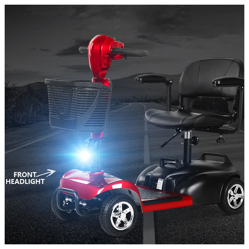 4 Wheel Foldable Mobility Scooter Adult Kick Scooter Handicapped Scooters Electric Tricycles For Sale