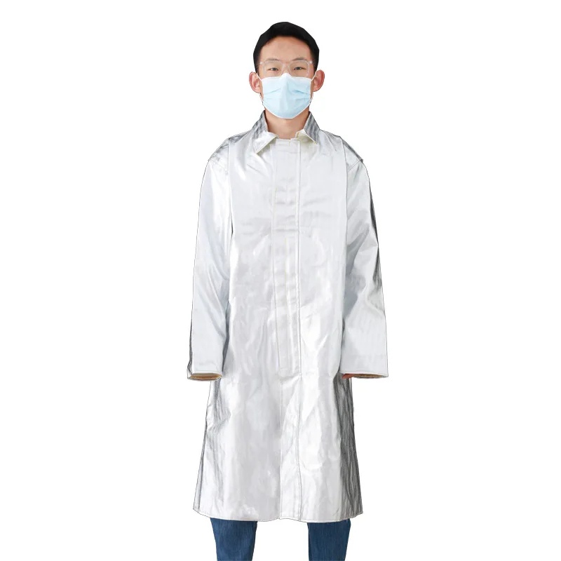 New Material Aramid Aluminized Heat Insulation Clothing 1000 Degree Aluminum Foil Protective Apron High Temperature Resistant