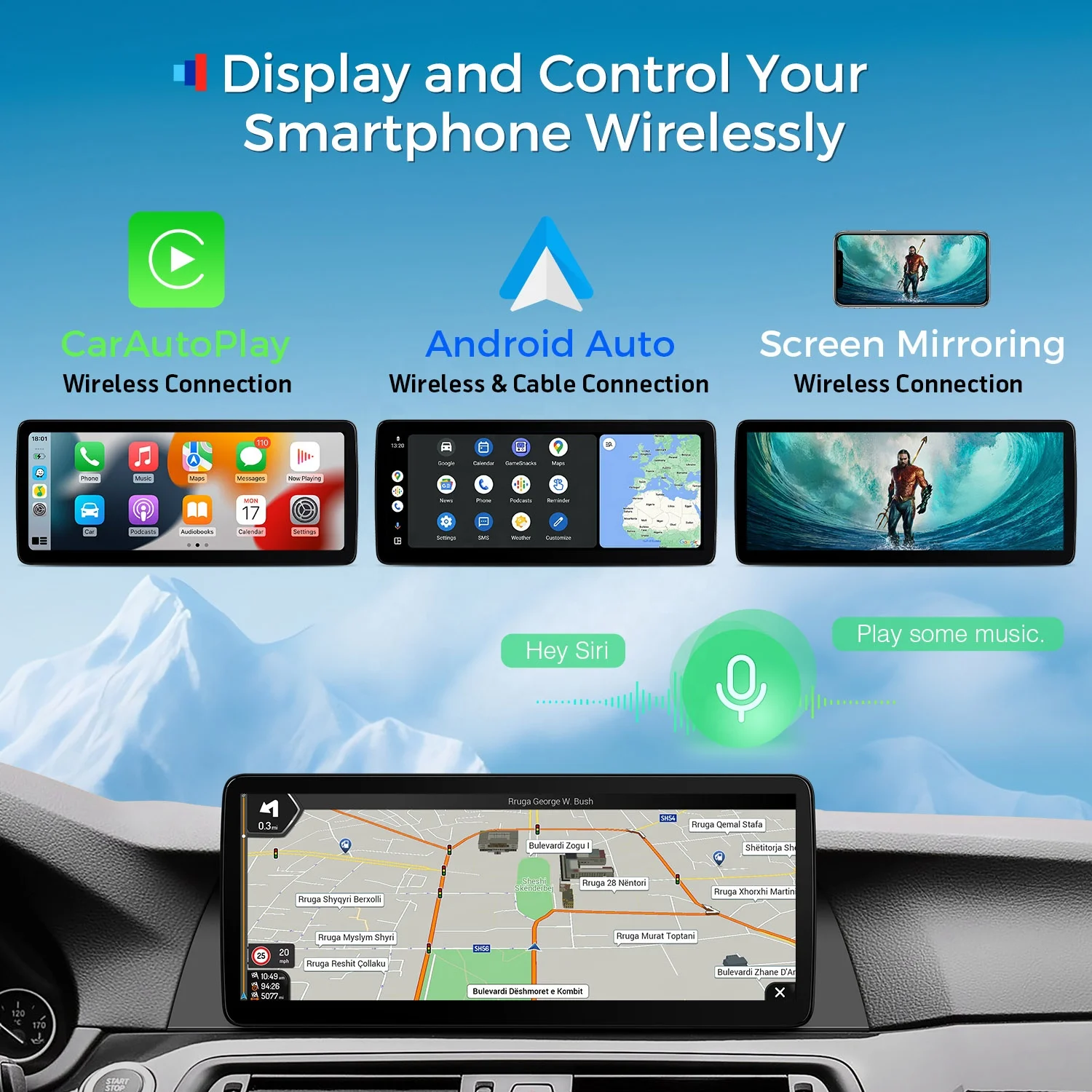 XTRONS 12.3 Inch Android 13 64GB Car Stereo For BMW 5 Series F10 F11 Android Screen Carplay 4G LTE Navigation GPS