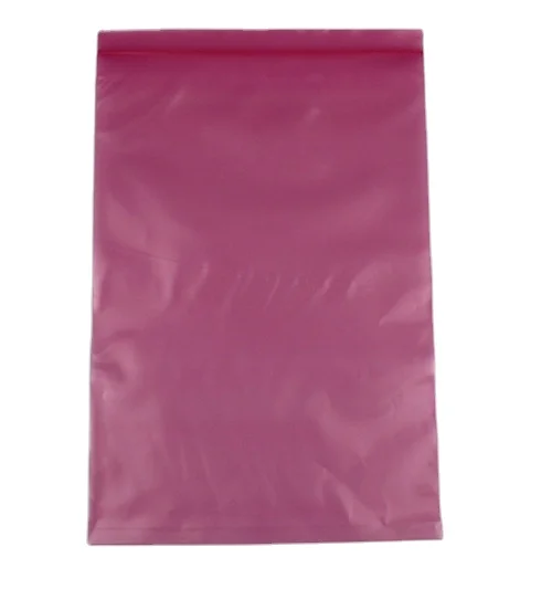 Anti-static Pink LDPE Plastic Bubble Bags With Self Sealing