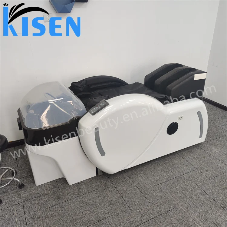 Kisen Japanese Head Therapy 3D Luxury Electric 4D zero gravity Full Body Shiatsu Recliner Shampoo Massage Full Body Chair Table