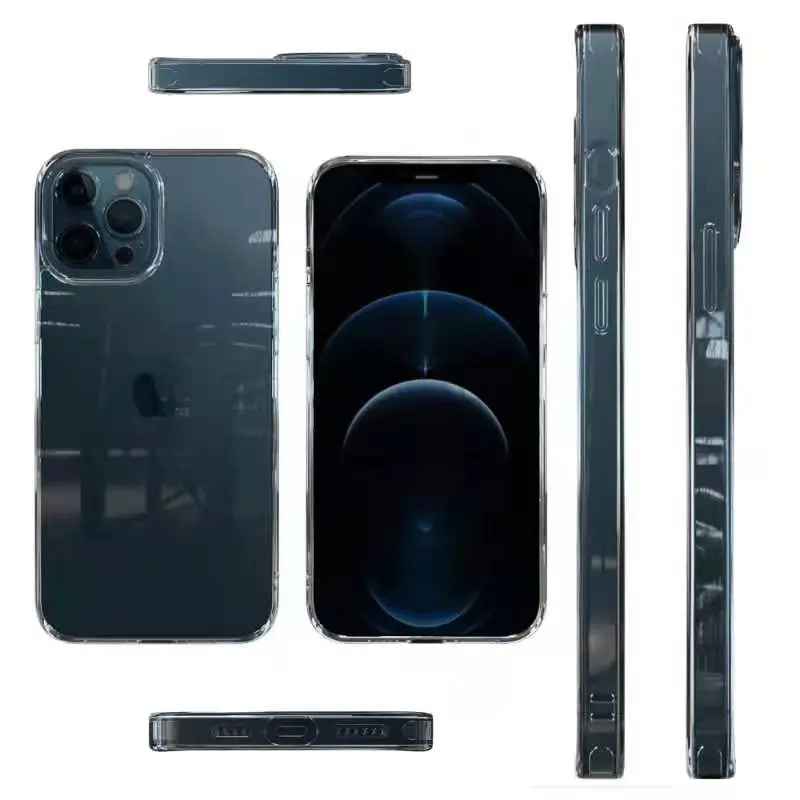 9H Tempered Glass + TPU soft frame high definition Clear mobile Phone Case for iPhone 12 13 14 mini Pro max