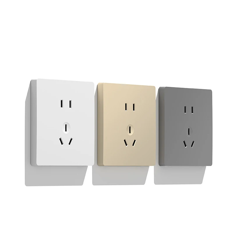 Wall Socket Dual Electric Wall Charger Dock Station Socket Power Outlet Panel Plate With Switch