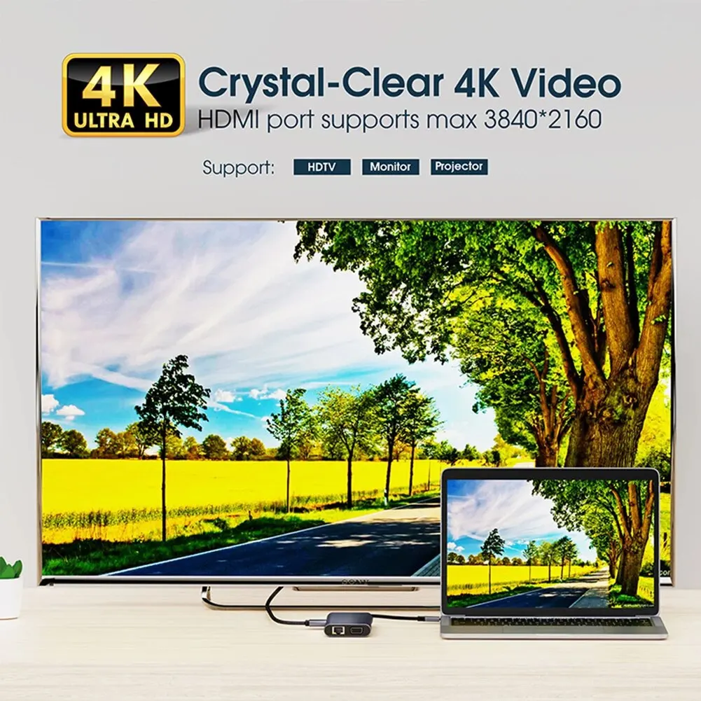 Hot sale 12 in 1 usb c hub with hdtv vga rj45 4 ports usb dock station