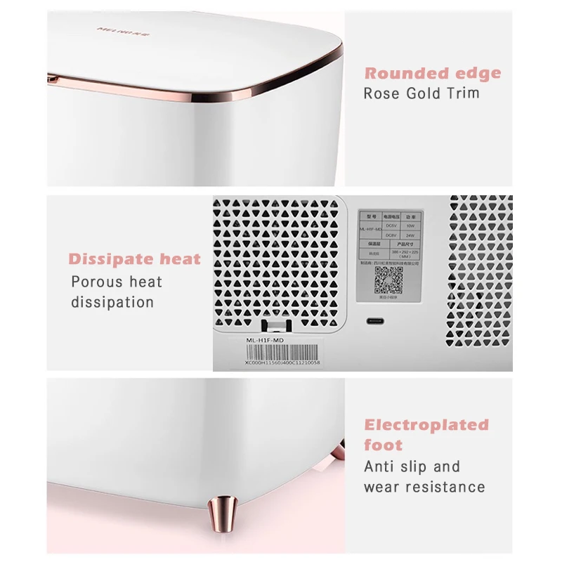 Factory Supply Mini Skincare Fridge 6L 10L Adjustable Hot Cold Eco Skin Care Beauty Fridge For Bathroom Home Car