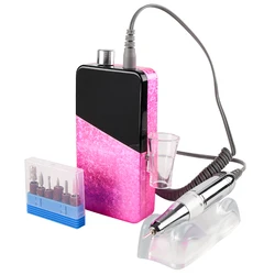 Customize Private Logo 35000rpm Cordless Professional Rechargeable Brushless Electric Portable Nail Drill E File Machine