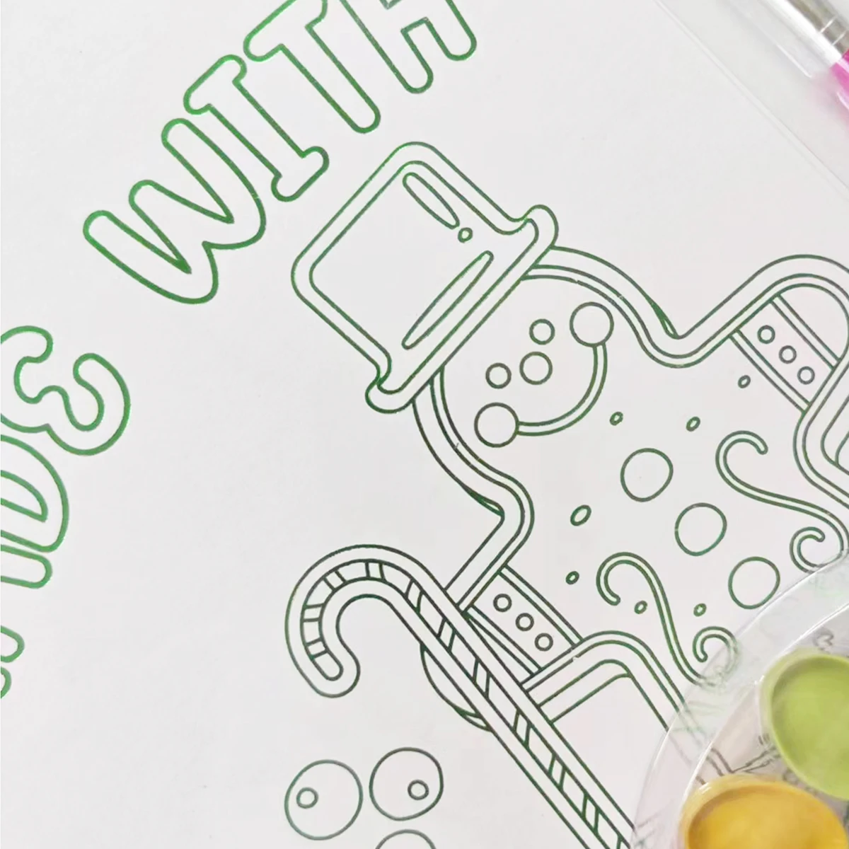 Unisex Kids Coloring and Doodle Fun Paint Your Own Xmas Canvas Panel for Drawing and Painting Reveal Wall Art