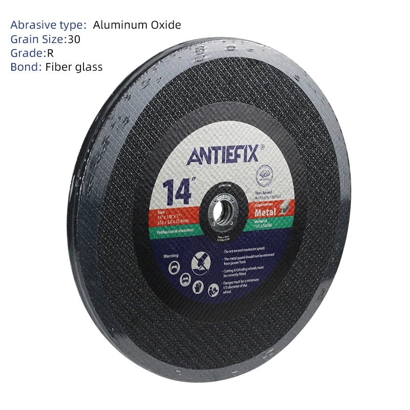 Antiefix Cutting Wheels 14Inches 355X3.0X25.4mm Cutting Disc for Metal