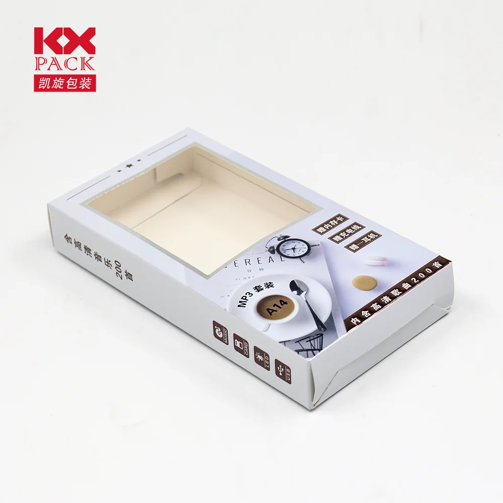 Пользовательский маленький размер складной Usb-кабель для передачи данных коробка прозрачная жесткая пластиковая оконная бумажная электрических аксессуаров упаковка