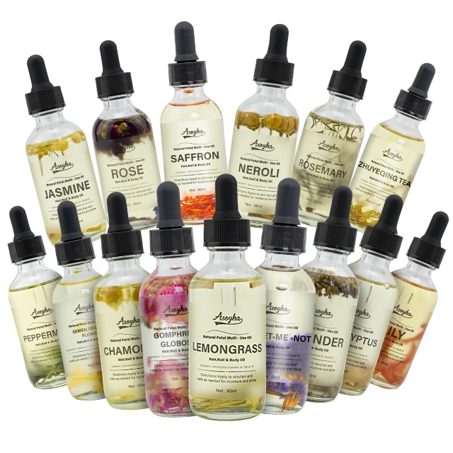 Self-Manufacturer Best Logo Custom Rose Massage Skincare Aroma Essential Oil With Dry Flowers For Shoulder Neck Pain Relief