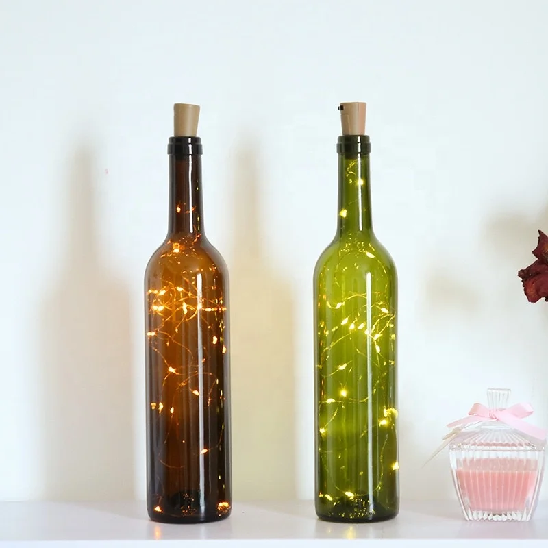 LED wine bottle cork copper wire battery operated fairy christmas string light party light