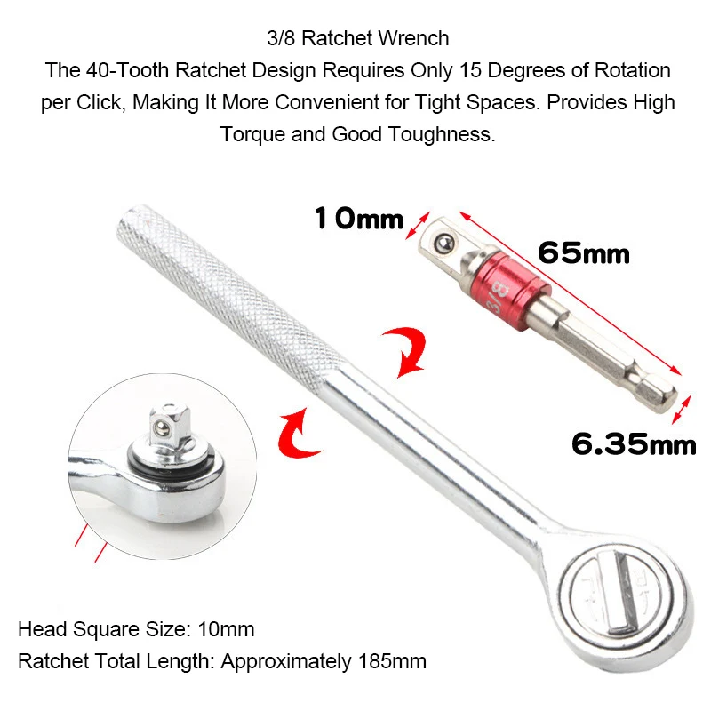 Wholesale Universal Socket 7mm-19mm Multi-Function Ratchet Wrench Power Drill Adapter Universal Socket Grip Tool