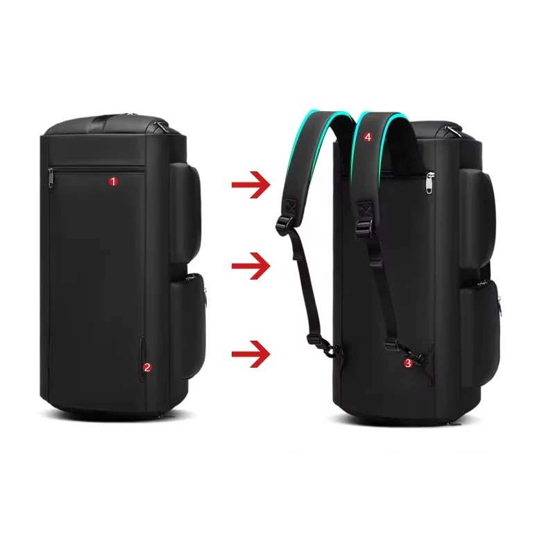 leather Duffel High Quality boarding large capacity travel bag gym bag folding backpack travel garment duffle bag