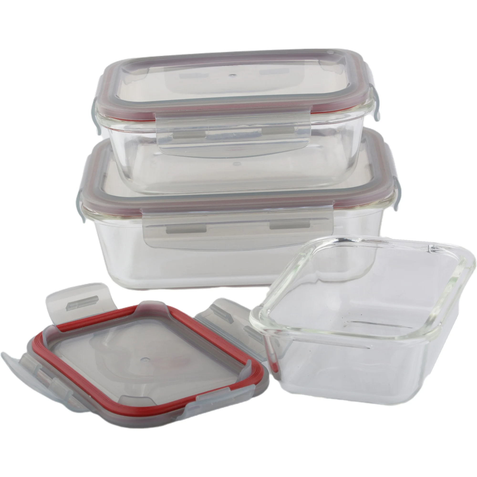 
Hot selling leak proof glass food container set 