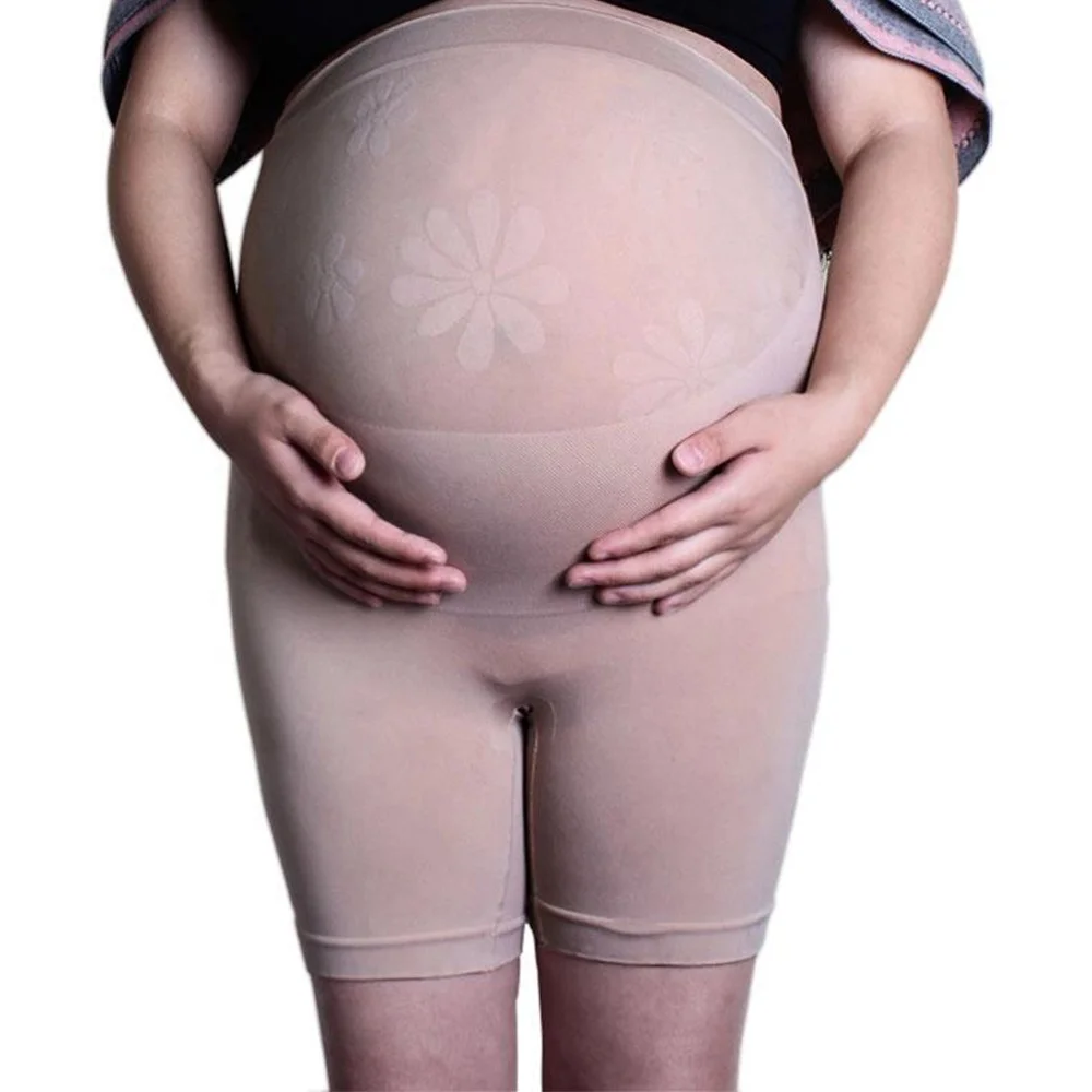 Maternity Underwear High Waisted Mid-Thigh Pregnancy Underwear Belly Support Maternity Briefs Shapewear Leggings