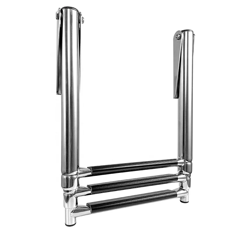 Marine Stainless Steel  3 steps 316 stainless steel boat Platform  Ladder Boarding Swim Step