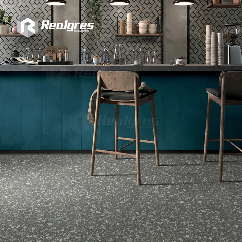 Modern Non-Slip Design Style Villa Dining Room High Quality Anti Slip Glazed Matt Terrazzo Rustic Porcelain Floor Interior Tiles
