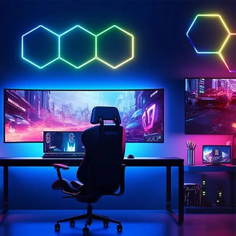 Energy Saving RGB Hexagonal Decorative Modern Celling Led Lights For Home with 380+ models in color and speed