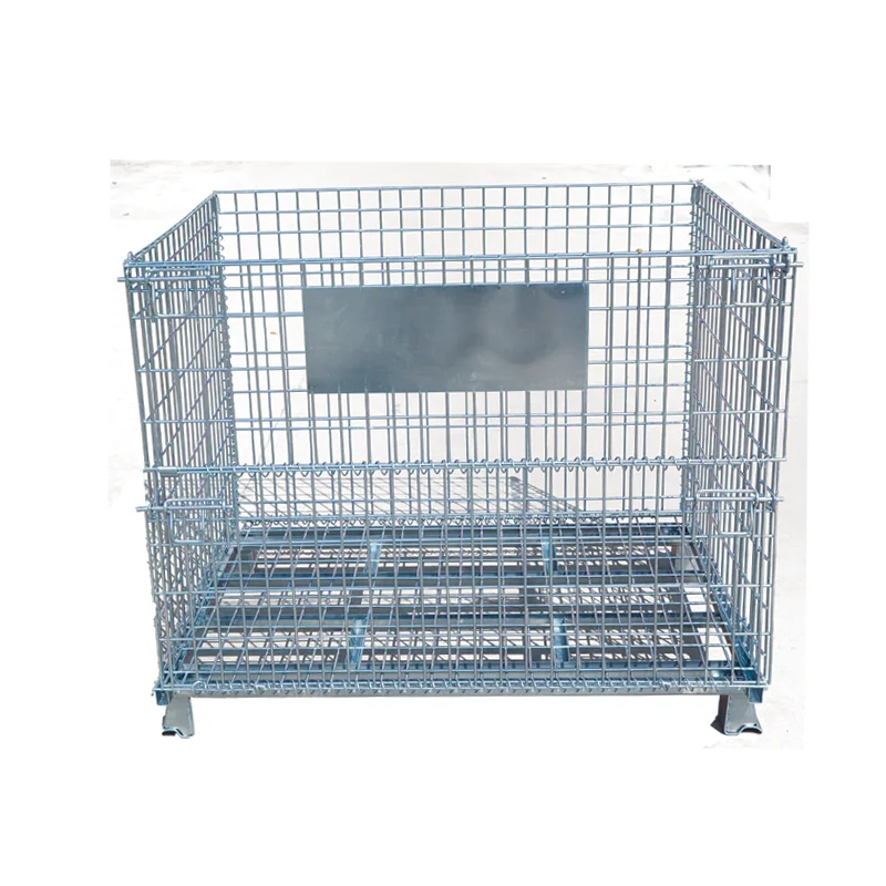 hot sale folding stackable metal steel wire mesh pallet used stillage