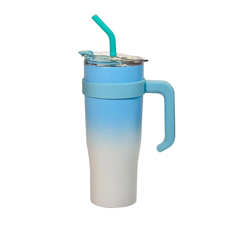 Hot selling giant stainless steel car cup 40oz large capacity handle ice cream cup