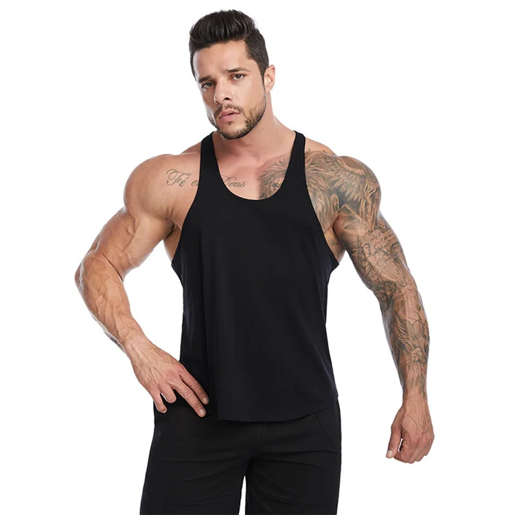 Wholesale Custom Logo Size Color Mens Tank Tops Fitness Sportswear Outwork Sleeveless Singlet Men Stringers