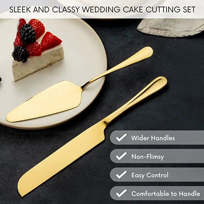 Для свадебной вечеринки из нержавеющей стали нож для торта и серверный набор разрезания Лопата пиццы