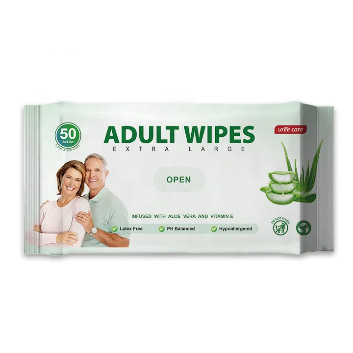 Wholesale Unscented Alcohol-Free Natural Ingredient Adult Wet Wipes for Gentle and Refreshing Use