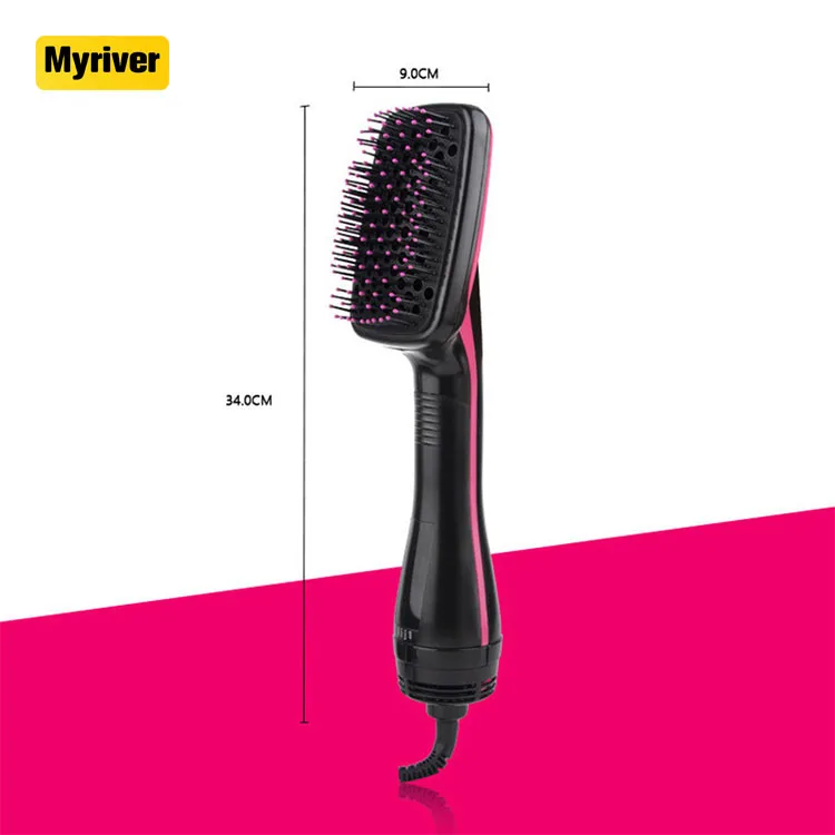 Myriver 2022 Professional All 2 In 1 Multifunctional Tangle-Free Hair Dryer Brush One-Step Hot Air Hair Straightener Brush Comb