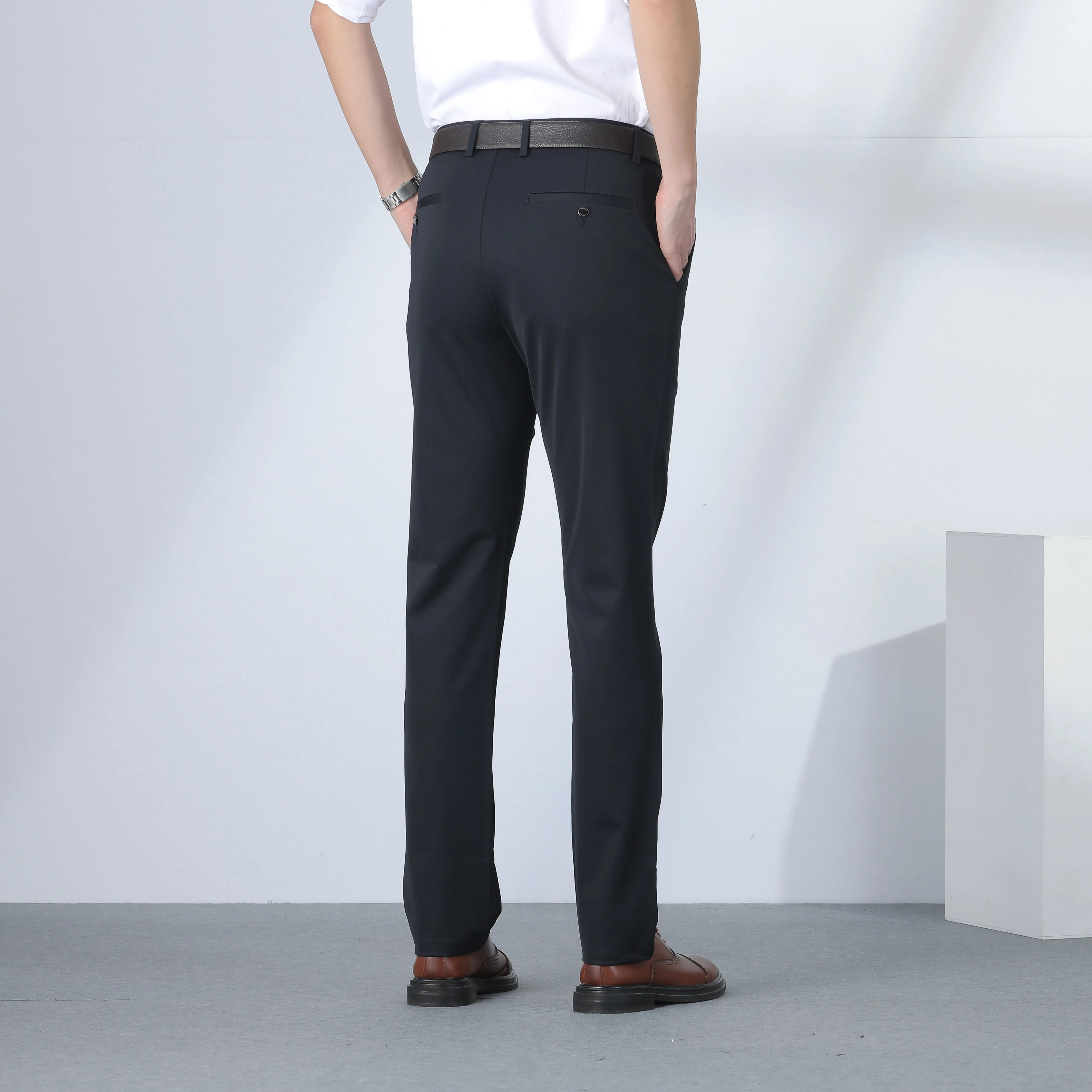 Оптовая продажа, удобные дышащие деловые мужские формальные брюки, одежда
