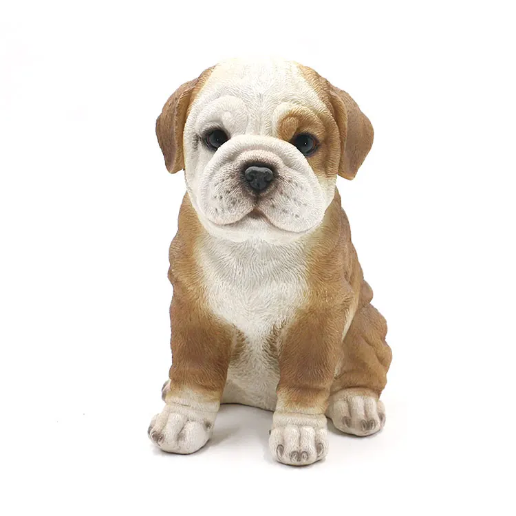 Custom polyresin dog figurines bulldog statue, china wholesale animal figurines bulldog statue for garden&