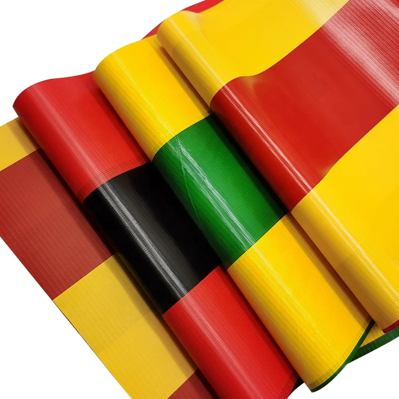 Hot selling colourful pvc stripe tarpaulin for tent or cover Anti UV