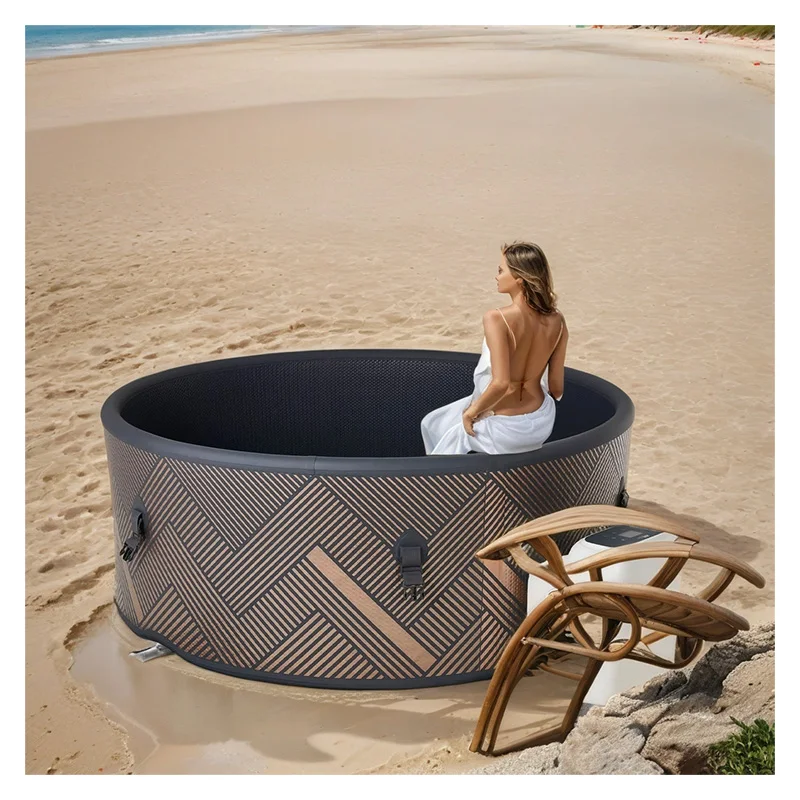 Самая популярная деревянная надувная Ванна Ледяная Woodgrain Spa надувной горячий и крутой бассейн