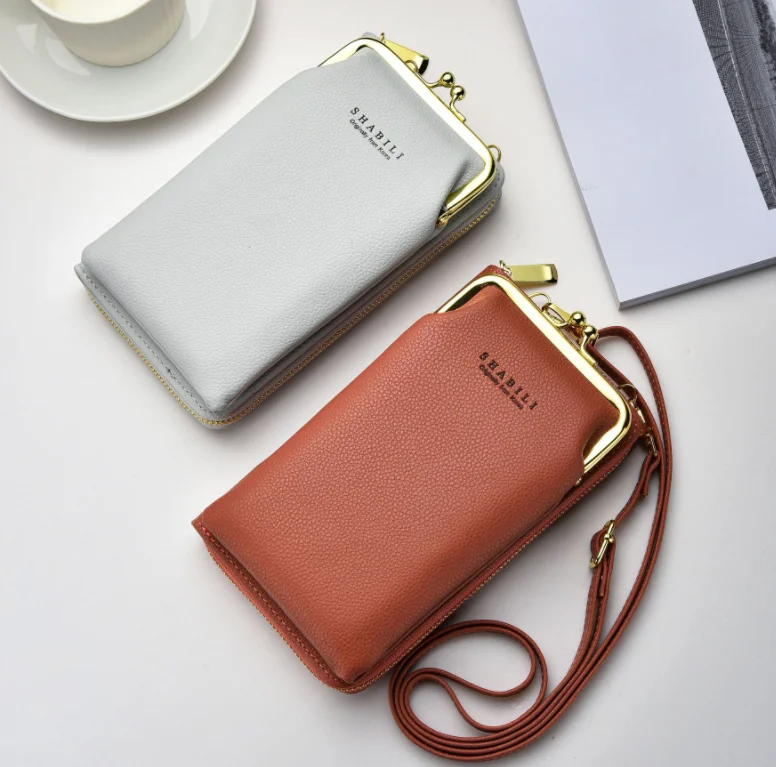 Модный Многоцветный кошелек через плечо из искусственной кожи с ремешком, Роскошный дизайнерский мини-кошелек из искусственной кожи с карманами и ремешком для монет, держатели для карт