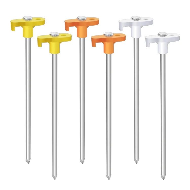Heavy Duty Tent Stakes Pegs Outdoor Camping Windproof Professional Ground Stakes Metal Tent Pegs