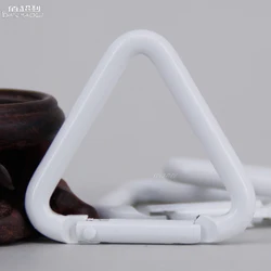 baichao 5# white triangle Aluminum alloy Logo can be customized  spring hook carabiner